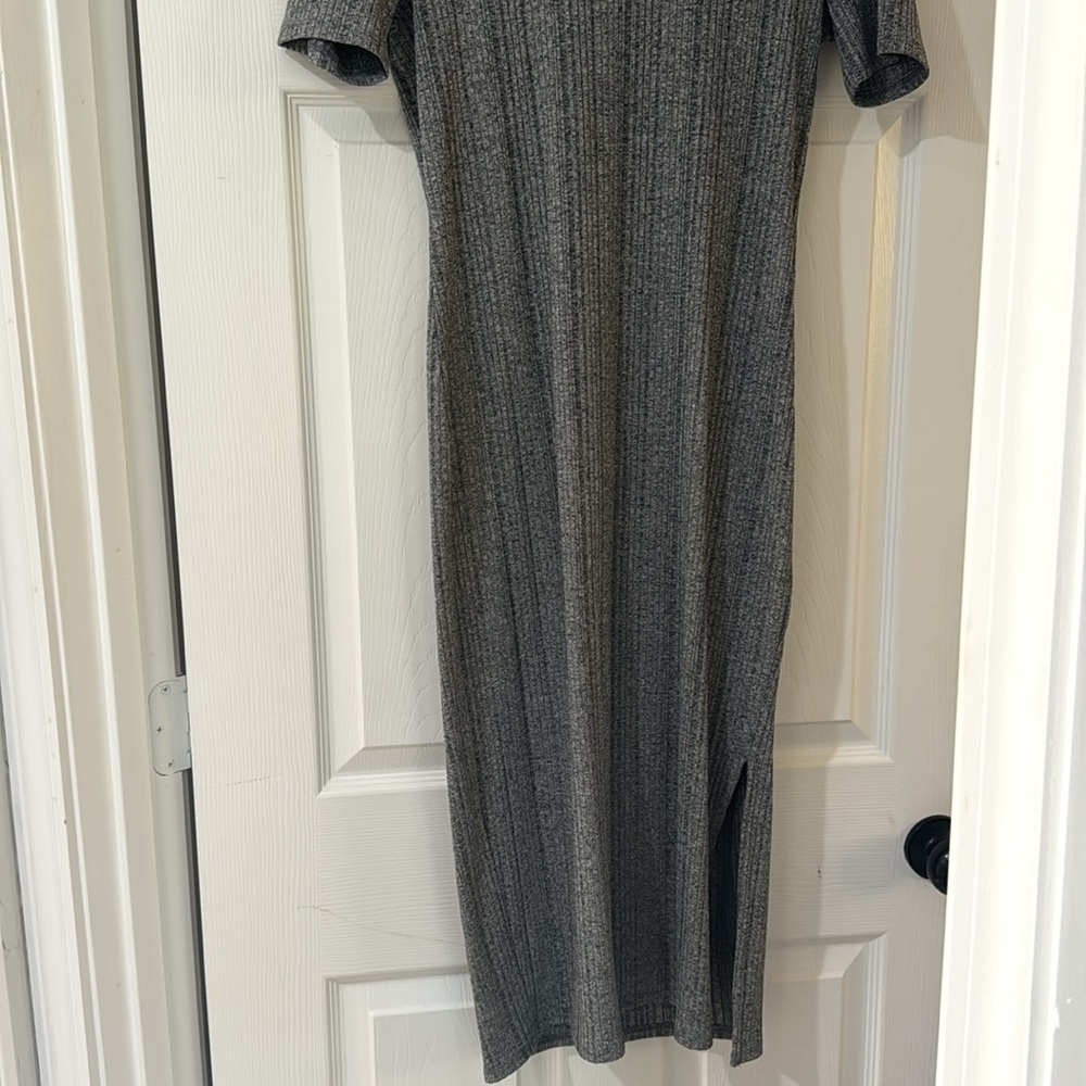 Express Easy Ribbed Short Sleeve Sheath Dress - Picture 3 of 4